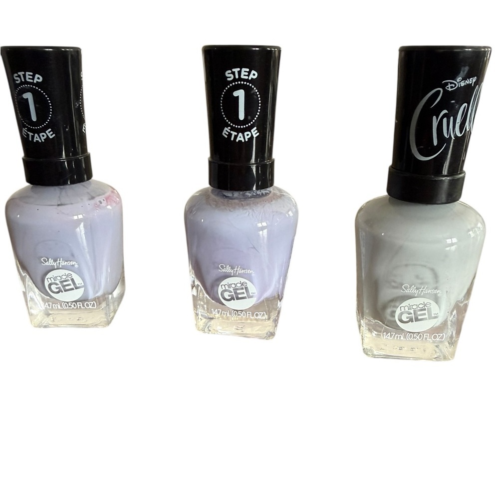 Sally Hansen Miracle Gel Nail Polish 3 purple gray family 147ml 0.50 Fl ounce ea